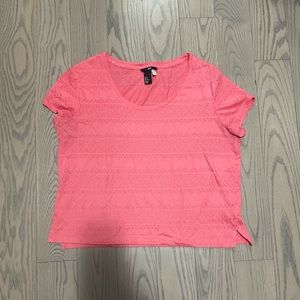 Coral pink crop top